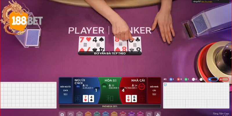 Giao diện chơi Baccarat